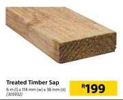 Treated Timber Sap 6m (l) x 114mm (w) x 38mm (d)