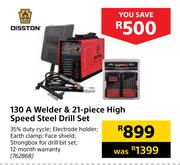 Disston 130A Welder & 21 Piece High Speed Steel Drill Set