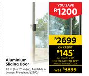 Aluminium Sliding Door 1.8m (h) x 2.1m (w)