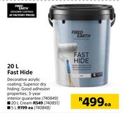 Fired Earth Fast Hide Cream-20L 