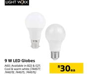 Lightworx 9W LED Globes-Each