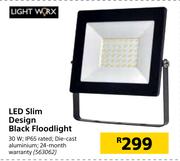 Lightworx LED Slim Design Black Floodlight