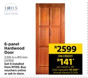 Lotus 6 Panel Hardwood Door