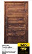 Horizontal Pine Pivot Door