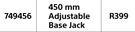 Castor & Ladder Steel Self Lock Scaffolding (450mm Adjustable Base Jack) 749456