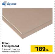 Gyproc Rhino Ceiling Board 6.4mm x 1.2m x 3m-Each
