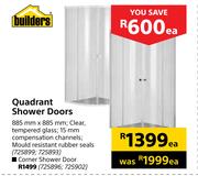 Builders Quadrant Shower Doors 885mm x 885mm-Each