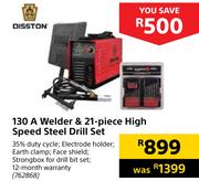 Disston 130A Welder & 21 Piece High Speed Steel Drill Set