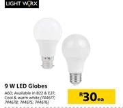 Light Worx 9W LED Globes-Each