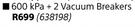 Builders PCV 600 kPa + 2 Vacuum Breakers SABS Approved
