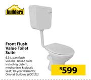 Builders Front Flush Value Toilet Suite