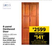 Lotus 6 Panel Hardwood Door
