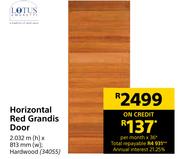 Lotus Horizontal Red Grandis Door 