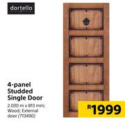 Dortello 4 Panel Studded Single Door