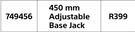 Castor & Ladder Steel Self Lock Scaffolding (450mm Adjustable Base Jack) 749456