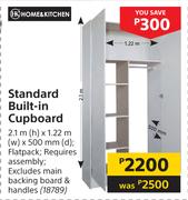 Home & Kitchen Standard Built In Cupboard-2.1m (h) x 1.22m (w) x 500mm (d)