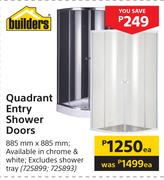 Builders Quadrant Entry Shower Doors-885mm x 885mm Each