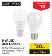 Lightworx 9W LED A60 Globes-Each