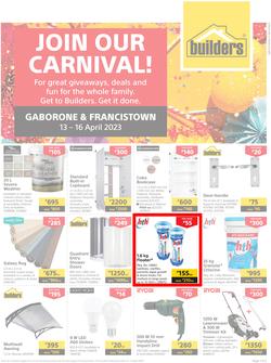 Builders Botswana : Join Our Carnival (13 April - 16 April 2023), page 1