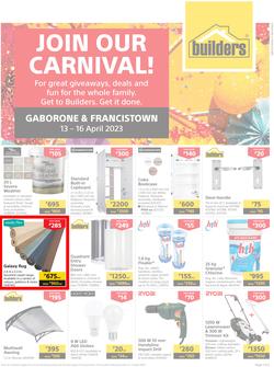 Builders Botswana : Join Our Carnival (13 April - 16 April 2023), page 1