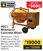 Turner Morris 400L Midmacor Concrete Mixer