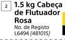 Poolbrite 1.5Kg Cabeca de Flutuador Rosa