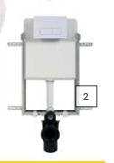 Lusso Concealed Cistern & White Flush Plate 