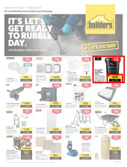 Builders Inland : It's Let's Get Ready To Ready to Rubble Day (16 April - 13 May 2024), page 1