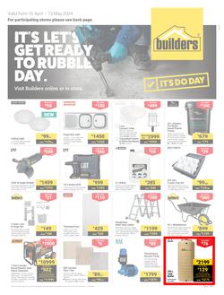Builders Inland : It's Let's Get Ready To Ready to Rubble Day (16 April - 13 May 2024), page 1