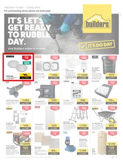 Builders Inland : It's Let's Get Ready To Ready to Rubble Day (16 April - 13 May 2024), page 1