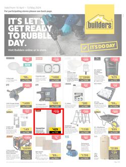 Builders Inland : It's Let's Get Ready To Ready to Rubble Day (16 April - 13 May 2024), page 1