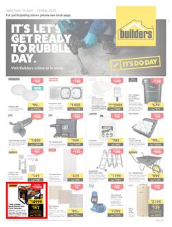 Builders Inland : It's Let's Get Ready To Ready to Rubble Day (16 April - 13 May 2024), page 1