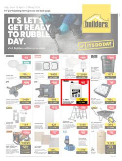 Builders Inland : It's Let's Get Ready To Ready to Rubble Day (16 April - 13 May 2024), page 1