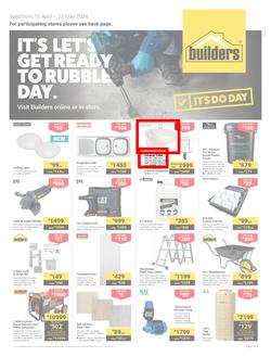Builders Inland : It's Let's Get Ready To Ready to Rubble Day (16 April - 13 May 2024), page 1