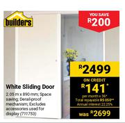 Builders White Sliding Door