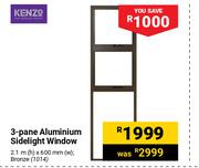 Kenzo 3 Panel Aluminium Sidelight Window
