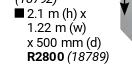 Home & Kitchen Standard Built In Cupboard-2.1m (h) x 1.22m (w) x 500mm (d)