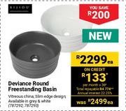 Bijiou Deviance Round Freestanding Basin-Each