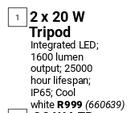 Eurolux 2 x 20W Tripod