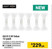 Lightworx GU10 6W Value 12 Pack-Per Pack