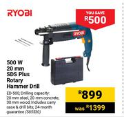 Ryobi 500W 20mm SDS Plus Rotary Hammer Drill