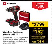 Einhell Cordless Brushless Impact Drill Kit