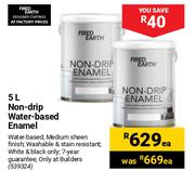 Fired Earth 5L Non Drip Water Based Enamel-Each