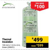 Isotherm Thermal Insulation Green 100mm x 1.2m x 6m