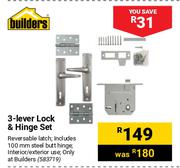 Builders 3-Lever Lock & Hinge Set 583719