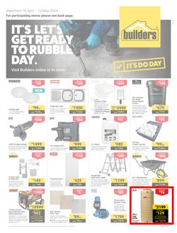 Builders KwaZulu-Natal & East London : It's Let's Get Ready To Rubble Day (16 April - 13 May 2024), page 1
