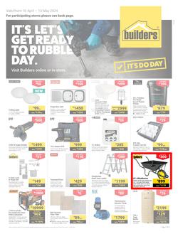 Builders KwaZulu-Natal & East London : It's Let's Get Ready To Rubble Day (16 April - 13 May 2024), page 1