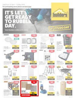 Builders KwaZulu-Natal & East London : It's Let's Get Ready To Rubble Day (16 April - 13 May 2024), page 1
