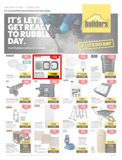 Builders KwaZulu-Natal & East London : It's Let's Get Ready To Rubble Day (16 April - 13 May 2024), page 1
