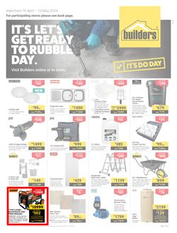 Builders KwaZulu-Natal & East London : It's Let's Get Ready To Rubble Day (16 April - 13 May 2024), page 1
